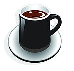 漂亮的咖啡杯矢量图