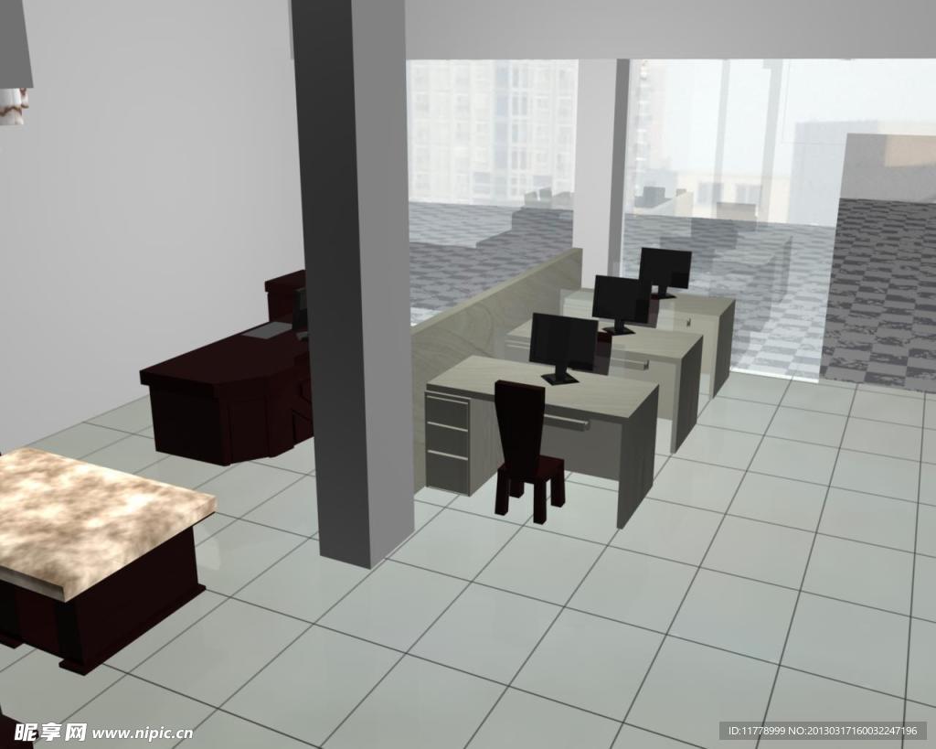 3D maya 办公室
