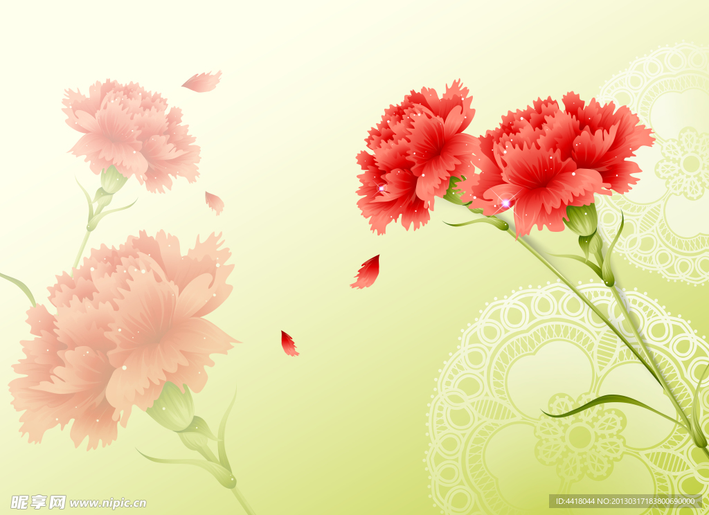 花朵移门