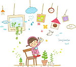 小孩画画