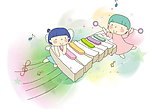 弹钢琴