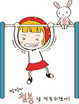 小红帽玩单杠