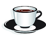 漂亮的咖啡杯矢量图