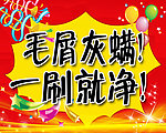 毛屑灰螨 一刷就净清洗液广告