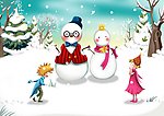冬天堆雪人