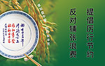 节约粮食标语展板