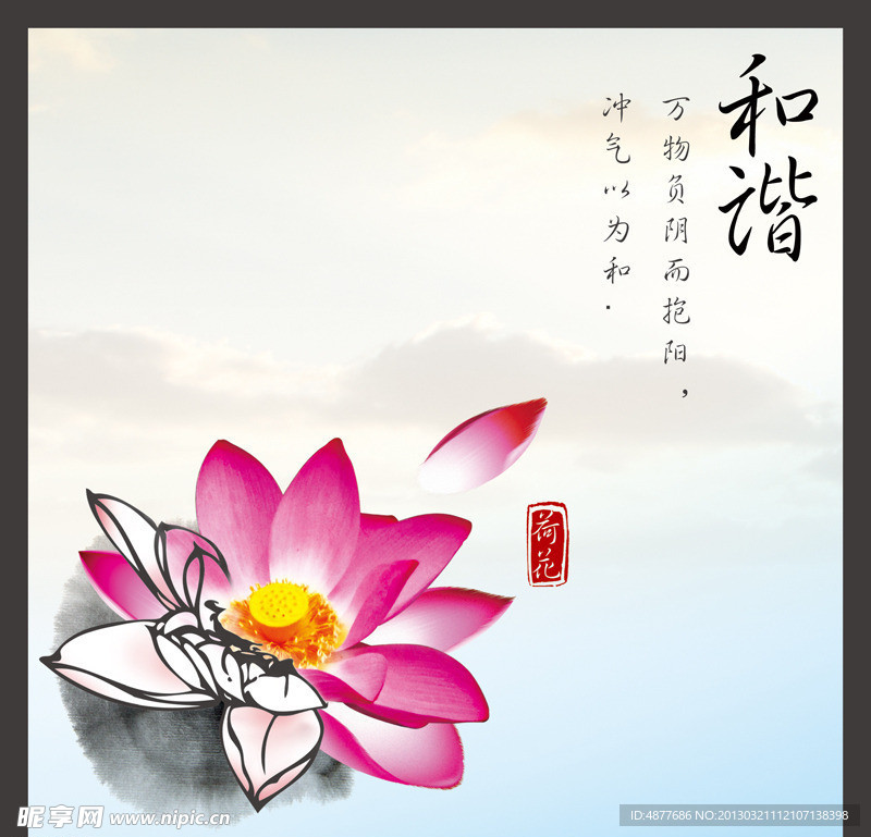 荷花 和谐