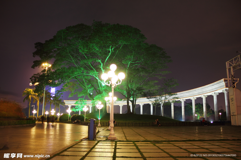 公园夜景