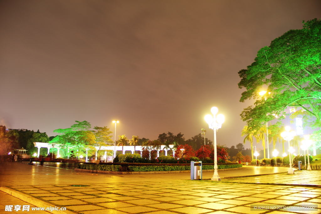 公园夜景