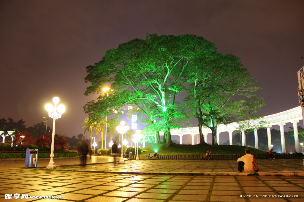 公园夜景