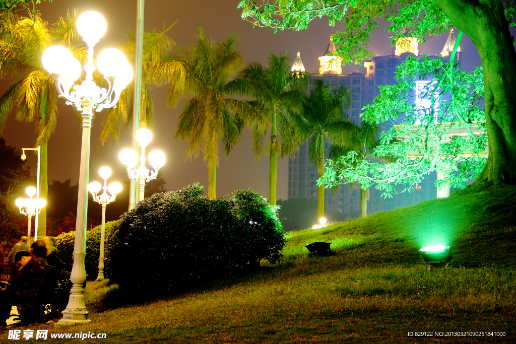 公园夜景
