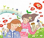 手绘少女 手绘女孩