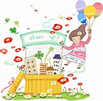 手绘少女 手绘女孩