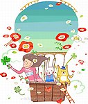 花朵 花儿 卡通儿童