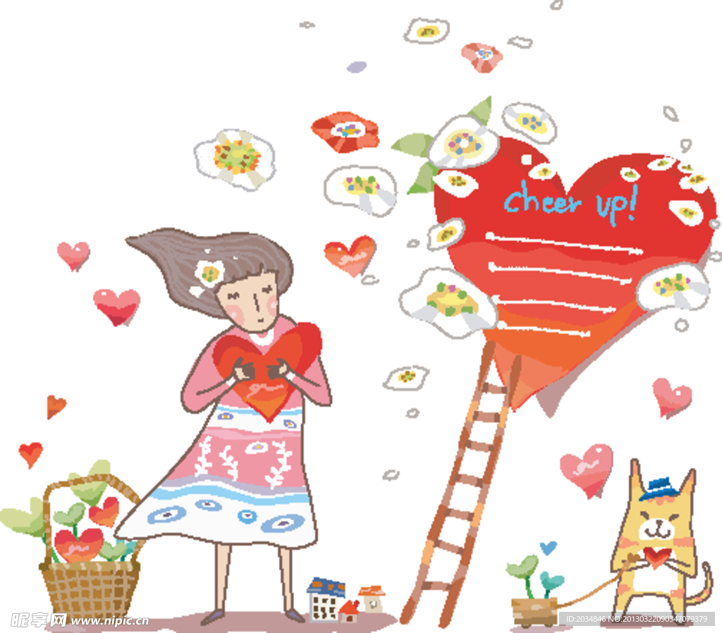 手绘少女 手绘女孩