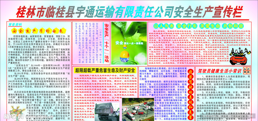 安全生产宣传栏