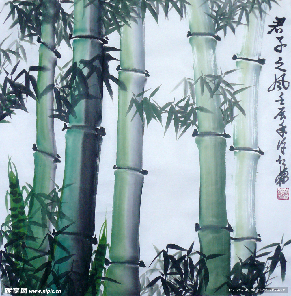 国画竹子