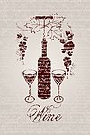 葡萄酒花纹