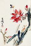 红花国画
