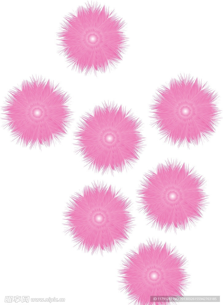 毛绒小花