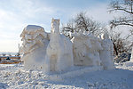 那达慕大会雪雕作品