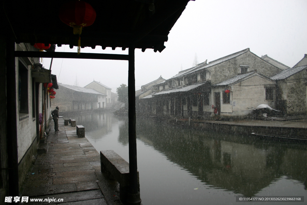 雪中东浦古镇