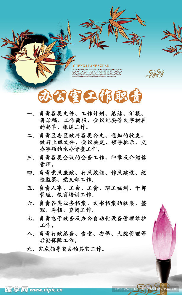 小清新水墨展板