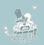 结婚插画
