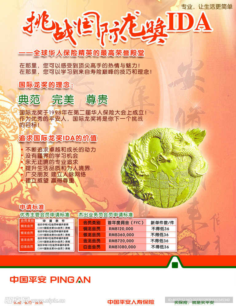挑战国际龙奖海报