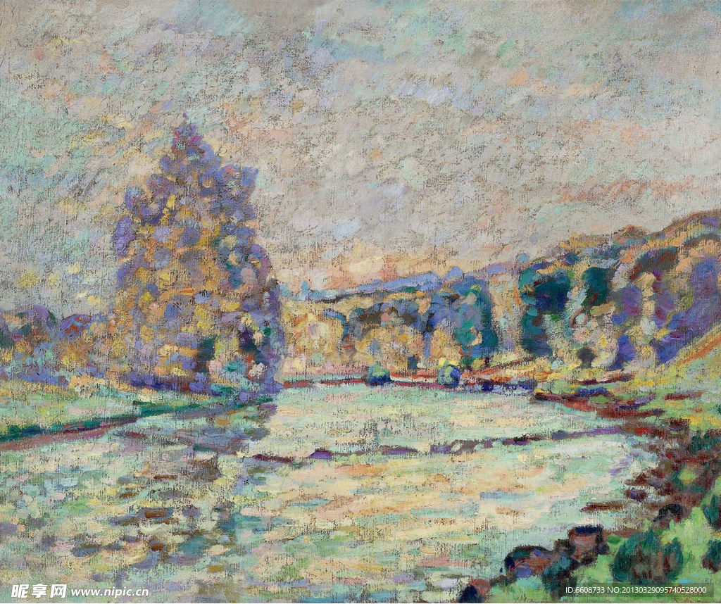 小河油画