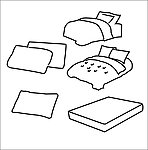 床品简笔 枕头简笔画