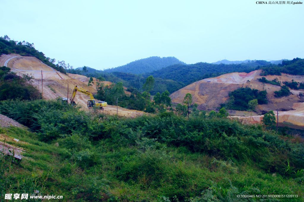 中国山水 深山建筑