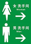 男女洗手间标识