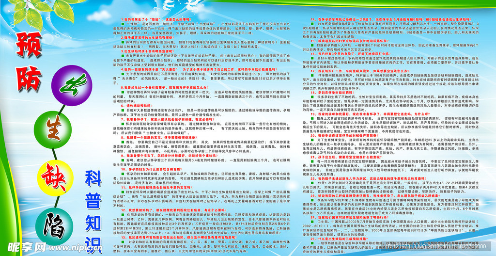 预防出生缺陷科普知识