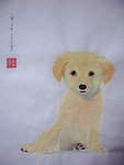 小狗 水粉画 国画