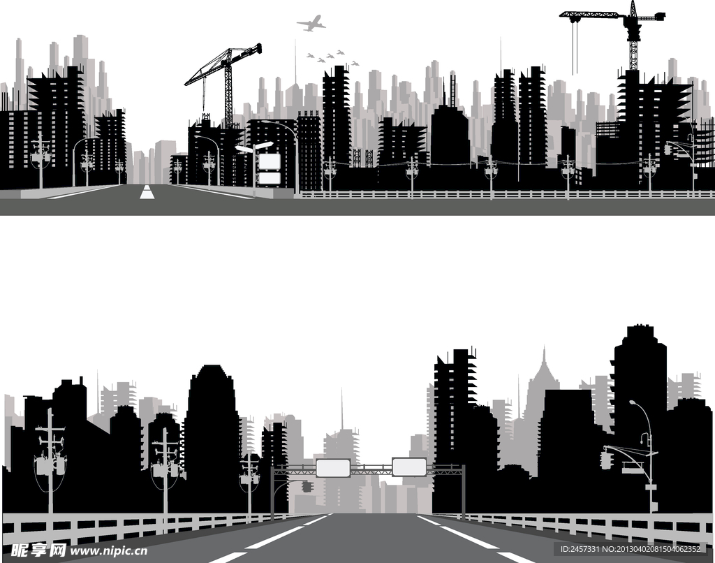 城市建筑 城市剪影