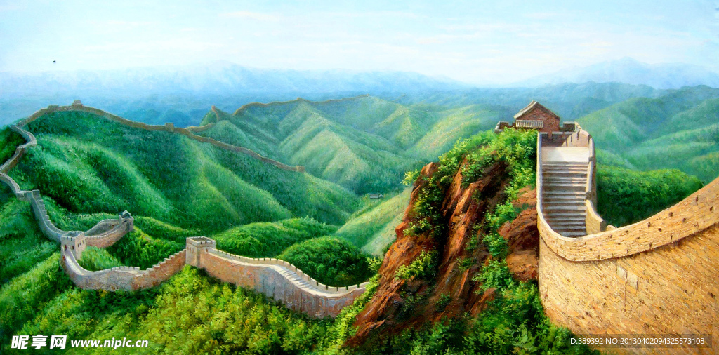 金山岭长城油画