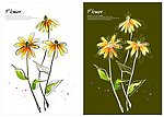 手绘花卉 花卉 矢量