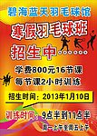 碧海蓝天羽毛球馆招生