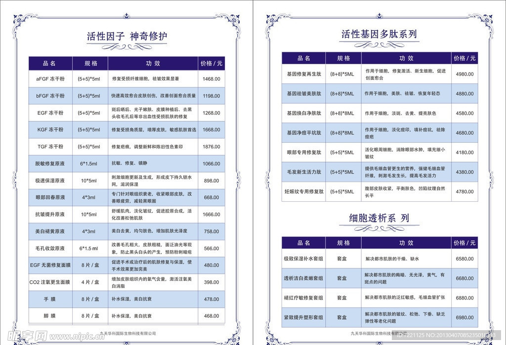 价格单