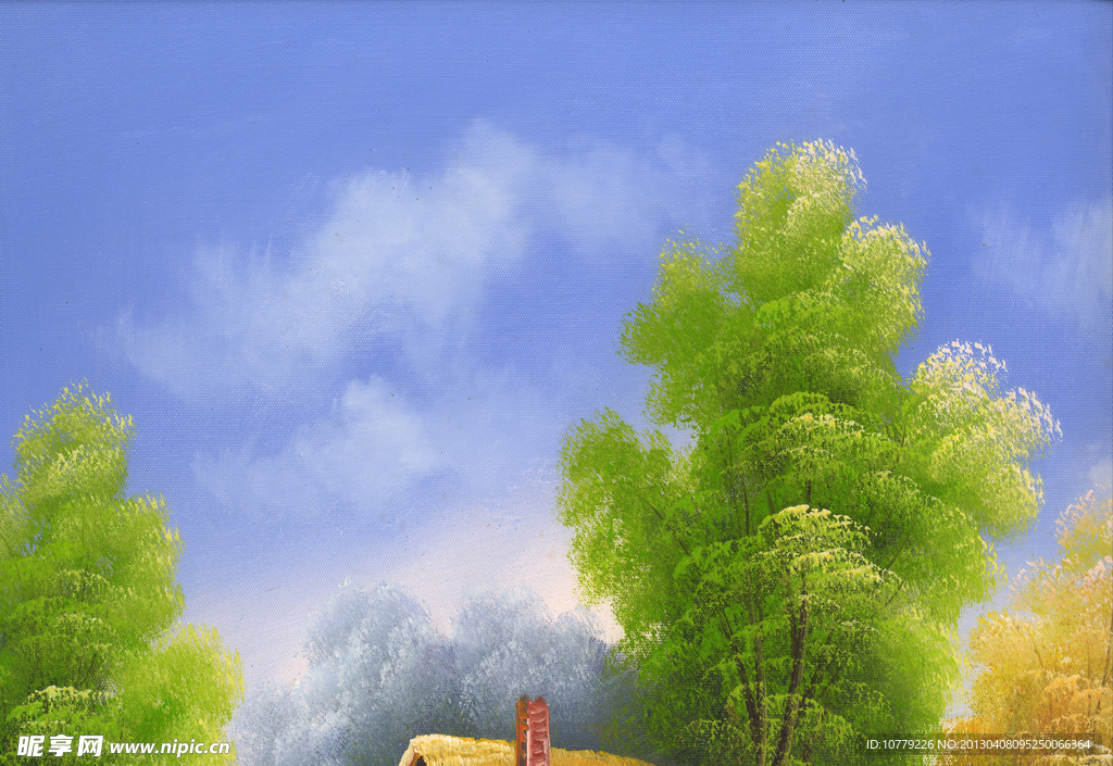 春 蓝天白云 风景