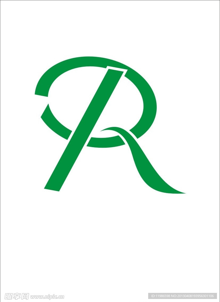 R文字logo