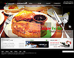 韩国西餐网站设计图