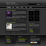 黑色的媒体网站模版