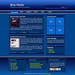 蓝色的媒体网站模版