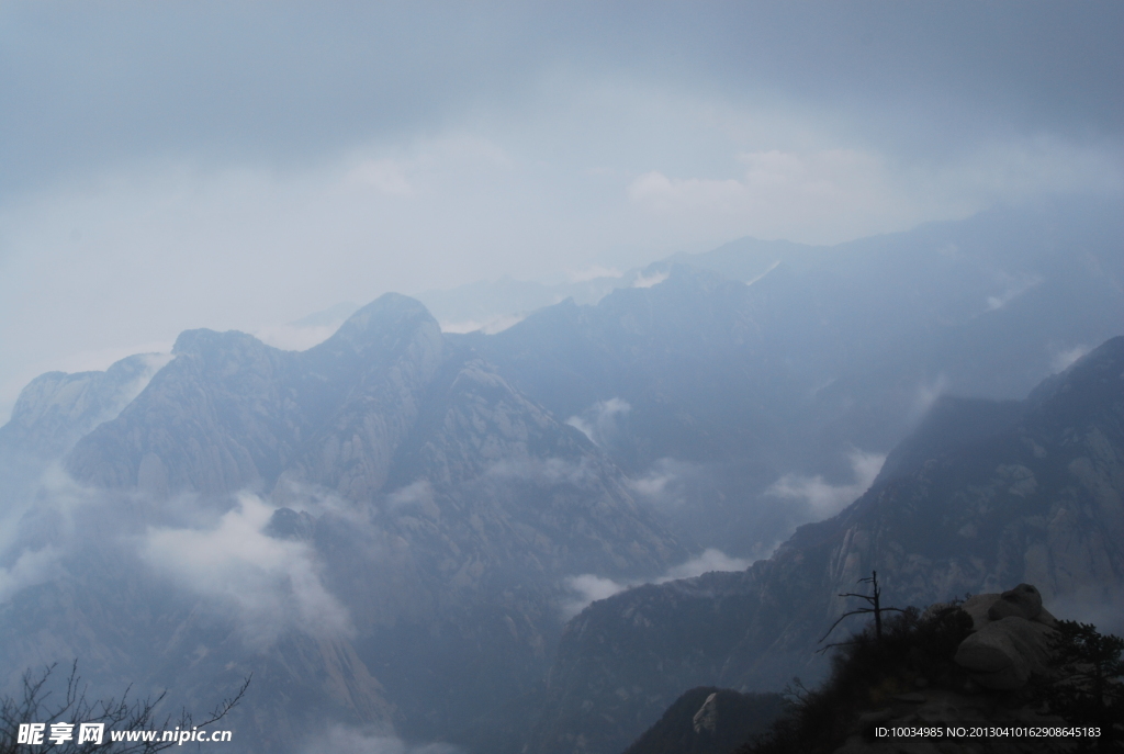 华山 树木 山水