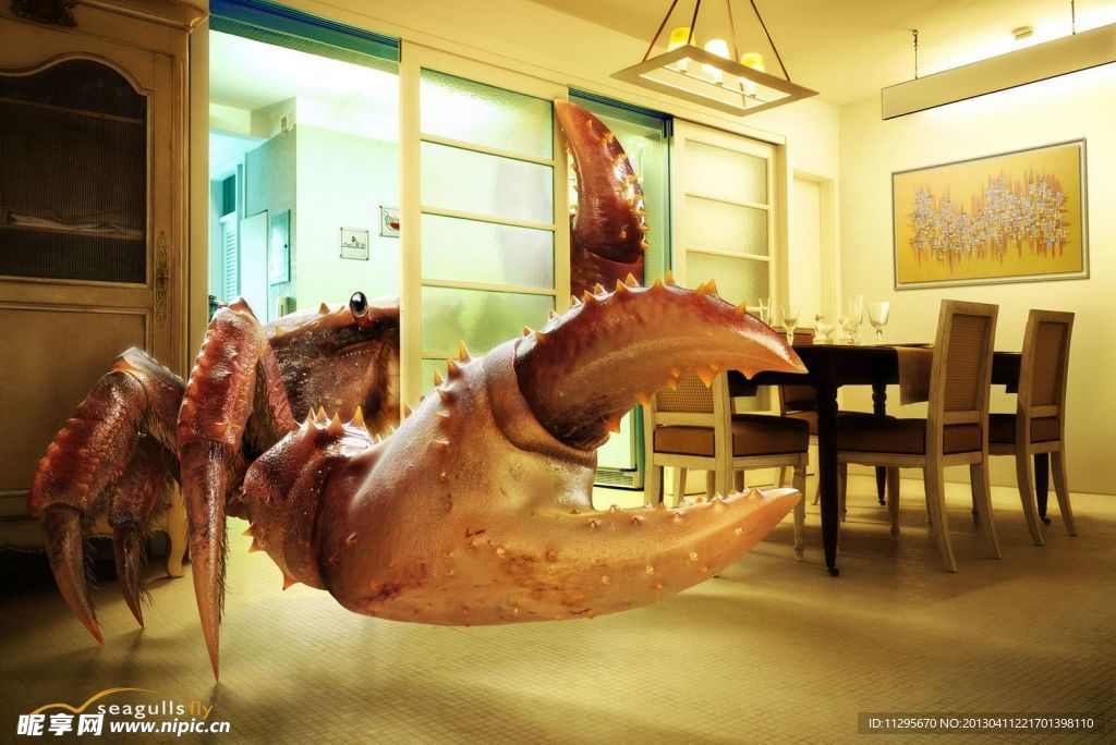 螃蟹海报设计