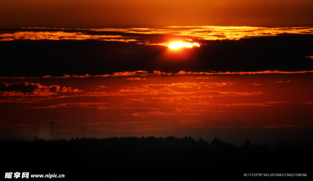 雾含夕阳