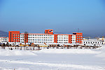 教学楼冬天前景