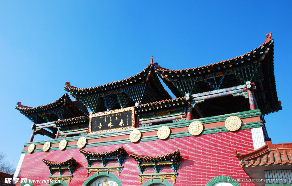 通辽大乐林寺大山门楼